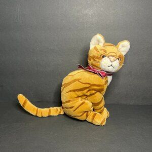 Vintage 1998 Dream Play Cat Collection Striped Tabby Kitten Cat Beanbag Plush 7"